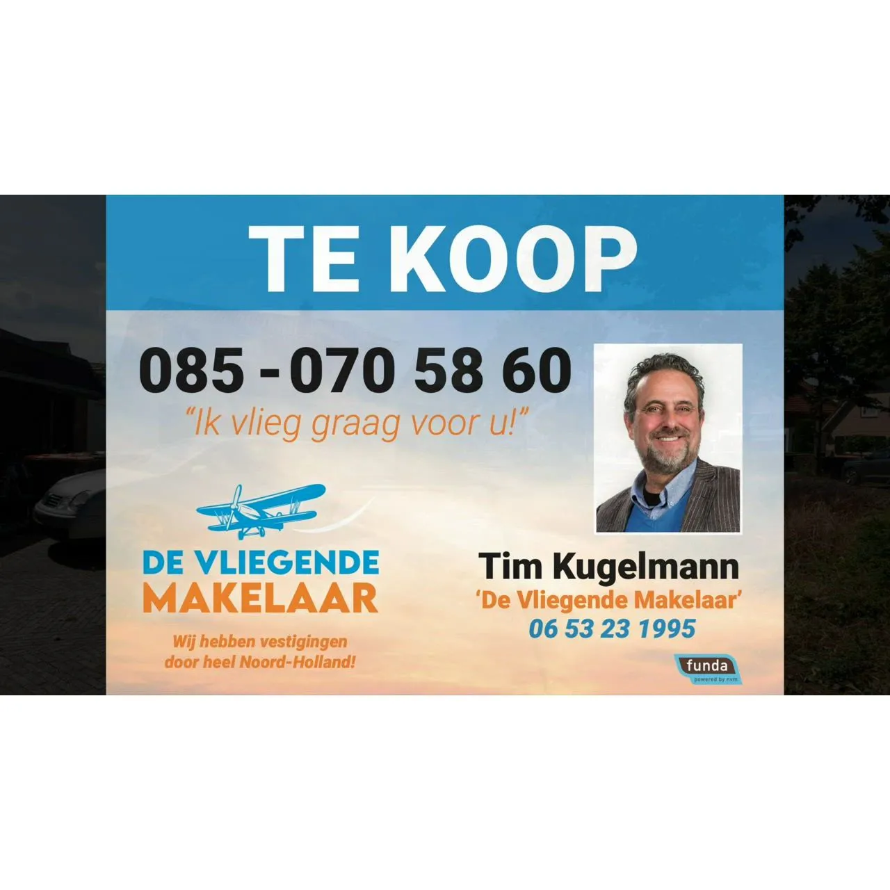 "De Vliegende Makelaar" Ik vlieg graag voor u!!